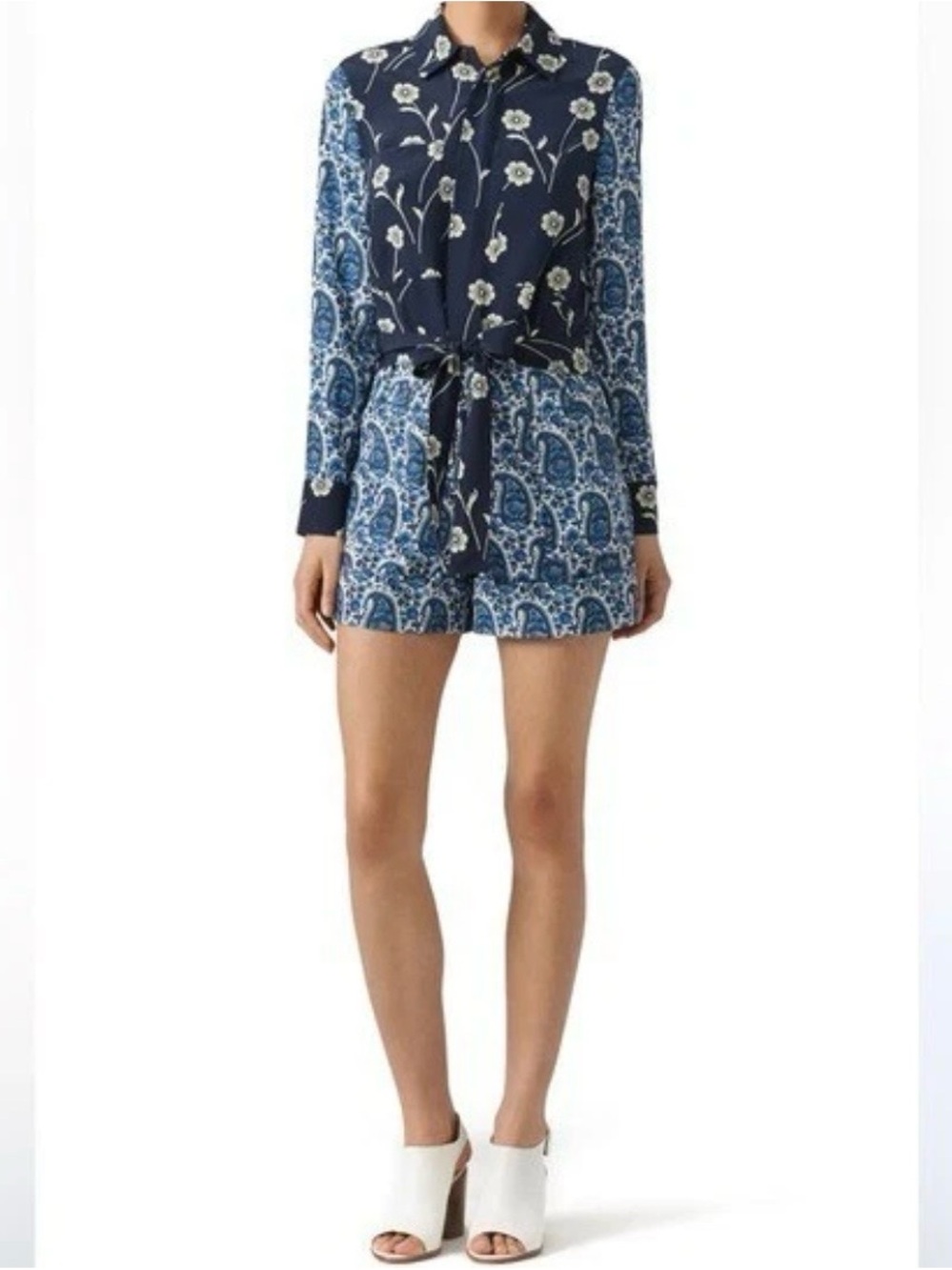 Derek Lam 10 Crosby Silk Romper